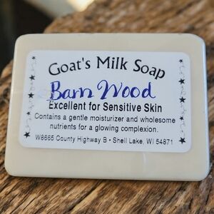Home-made Amish Goat's Milk Soap Bar "Barn Wood" Borntregers Sensitive Skin